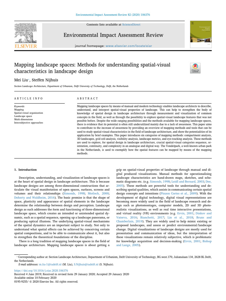 Mapping Methods for Landscape Design | PDF