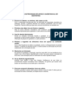 Orientações Nutricionais de Apoio À Saúde Bucal de Gestantes