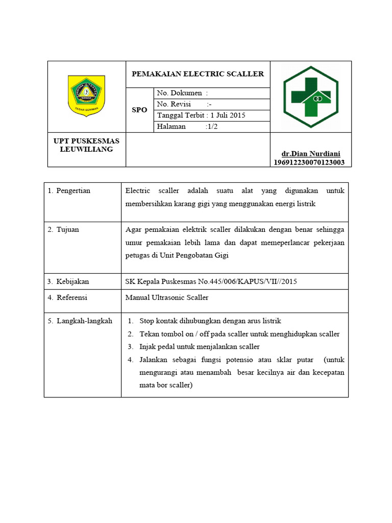 Pemakaian Electric Scaller | PDF | Teknologi & Rekayasa