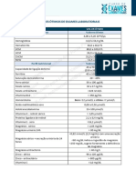 Valores Ótimos Exames Laboratoriais