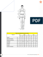 Tablas de Medidas Masculinas