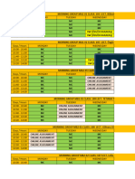 Updated Schedule