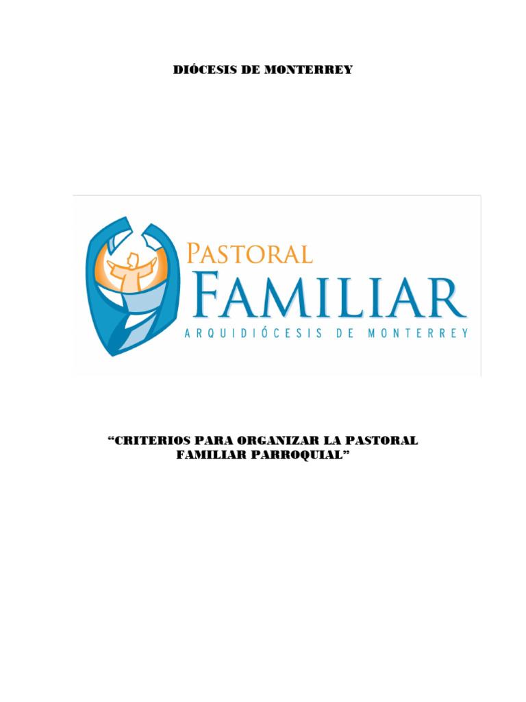 Organización de la Pastoral Familiar | PDF | Iglesia Católica | Familia