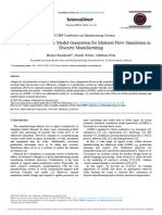 A Survey On Automatic Model Generation For Material Flow Simulation in Discrete Manufacturing