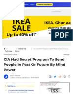 CIA Had Secret Program To Send People in Past or Future by Mind Power