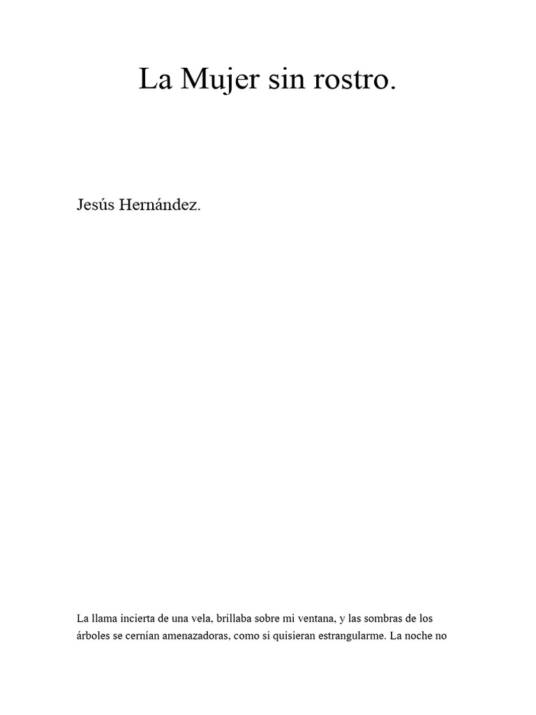 La Mujer Sin Rostro | PDF