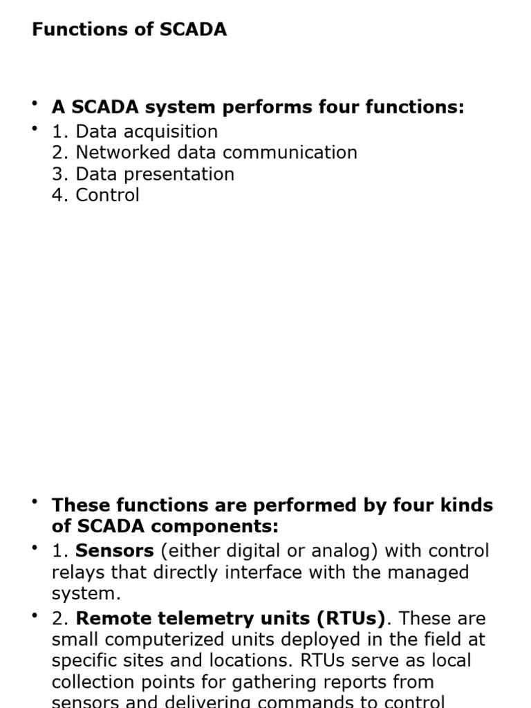 SCADA System Functions and Security Insights | PDF | Scada | Computer ...