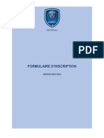 23-24 - Formulaire D'inscription PSG Academy Sénégal