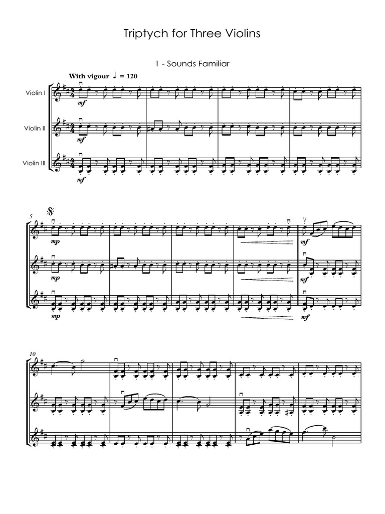 Triptych For Three Violins | PDF | Échecs | Théorie (échecs)