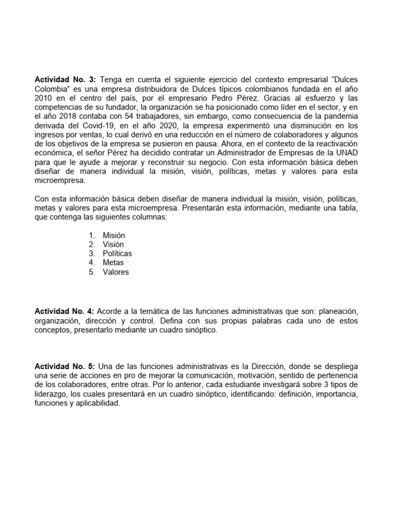 Actividad No 3 4 5 | Descargar gratis PDF | Calidad (comercial) | Business