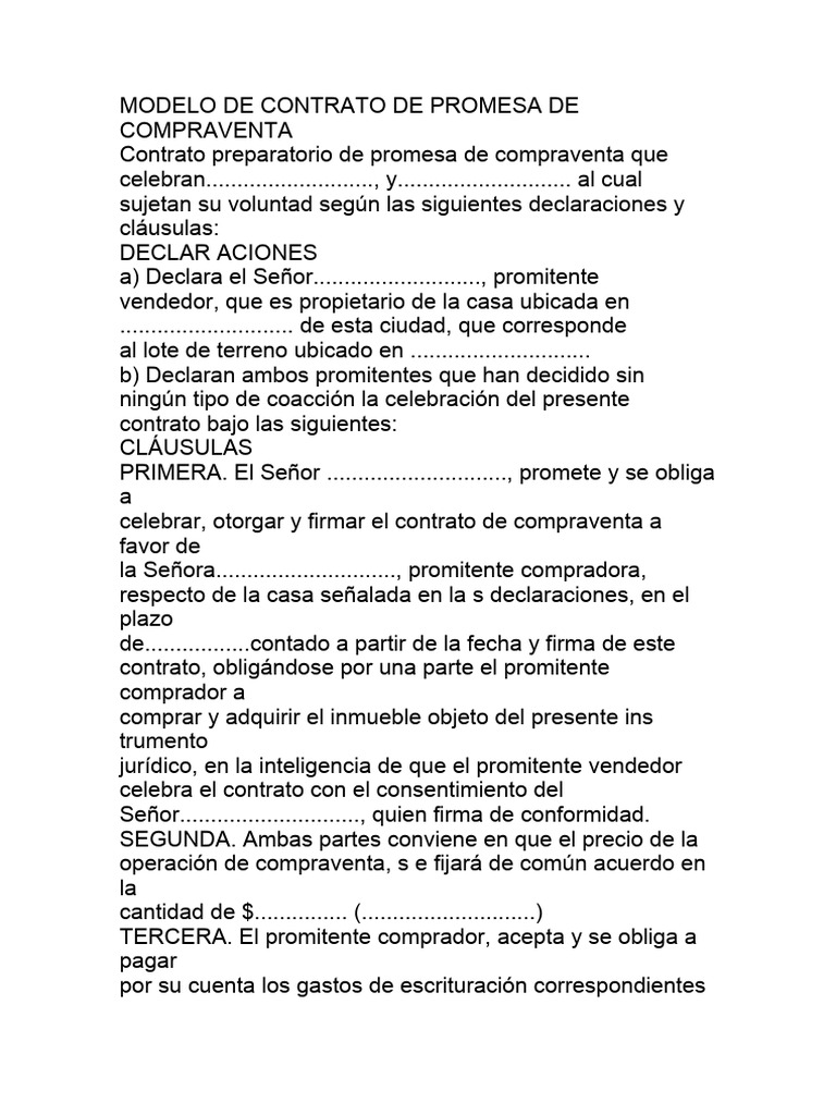 Promesa de Compraventa | PDF | Ley común | Justicia