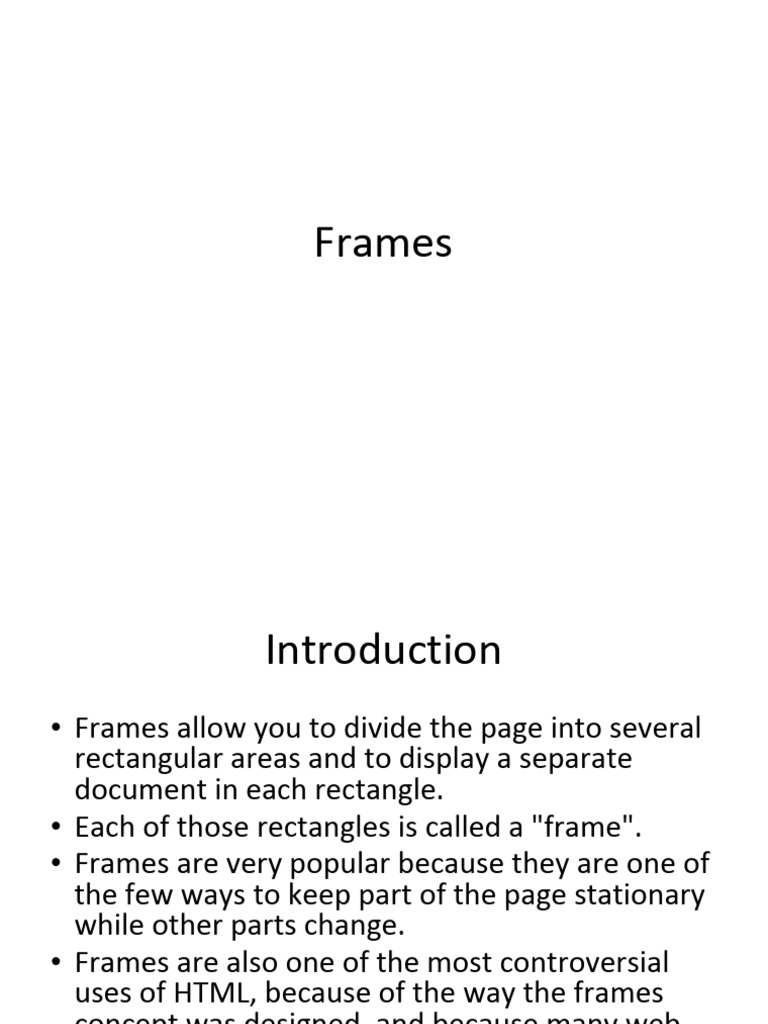 Lecture 7 Frames PDF