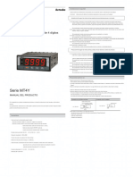 Manual de Usuario Mt4y - Medidores de Panel Múltiple de 4 Dígitos - Esp