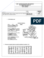 Prova 2 Bimestre Ciencias e Historia