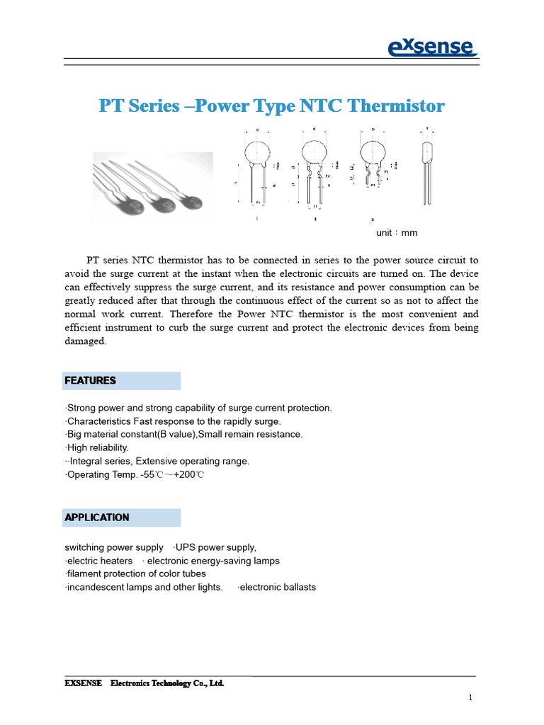 NTC 5D5 Termistor | PDF