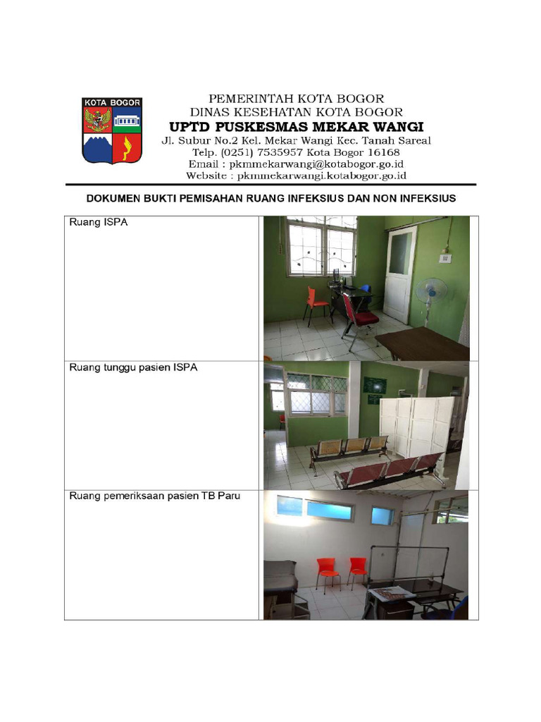 Dokumen Pemisahan Ruang Infeksi Dan Non Infeksi | PDF