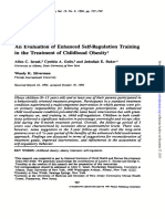 1994 An Evaluation of Enhanced Self-Regulation Training in The Treatment of Childhood Obesity