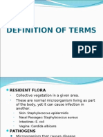 Definitions of Microorganisms and Infection Terms