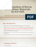 Determination Boron Fertilizer Materials ICP OES