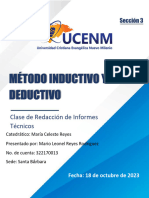 Método Inductivo Y Deductivo: Clase de Redacción de Informes Técnicos