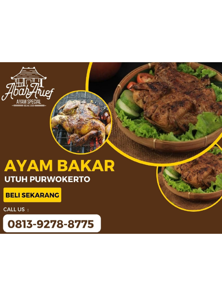 Ayam Bakar Pak Atok Menu | PDF