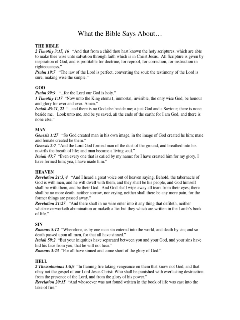 What The Bible Says About... PDF Lord's Prayer Jesus