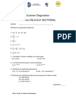 Evaluación Diganóstica - Cálculo Vectorial