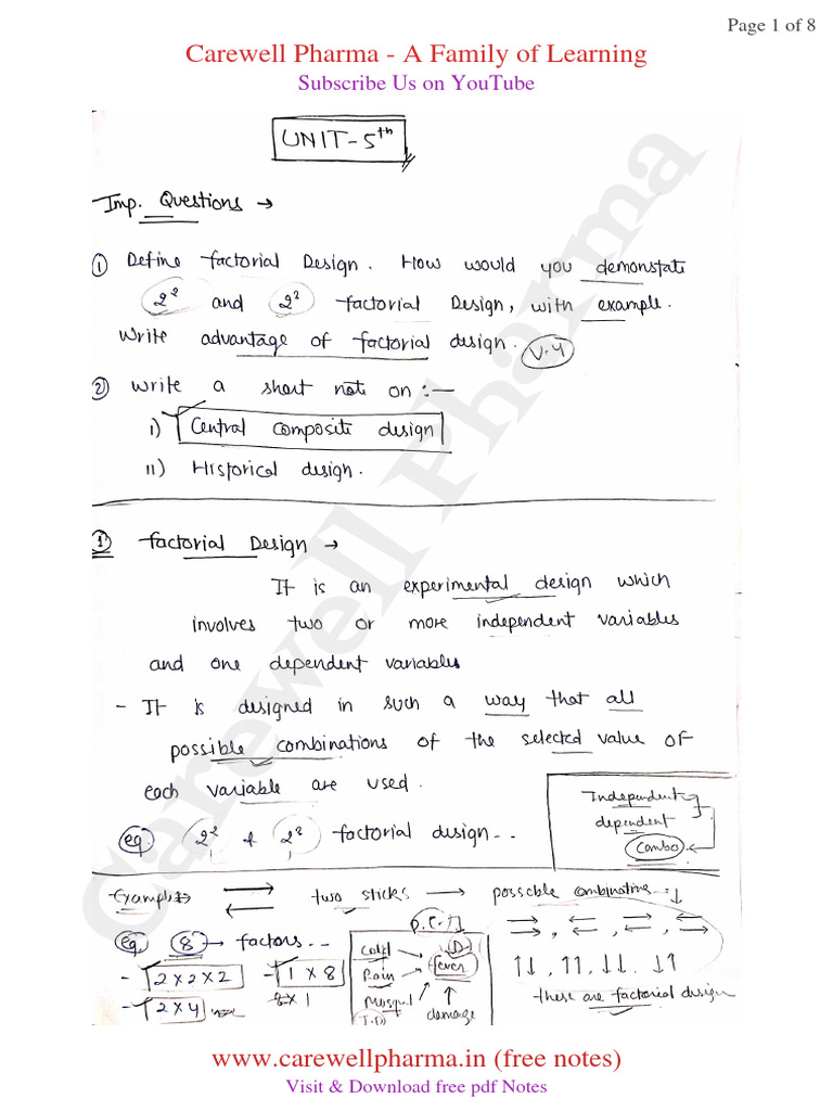 Unit 5 Biostatistics And Research Methodology B Pharmacy 8th Sem 