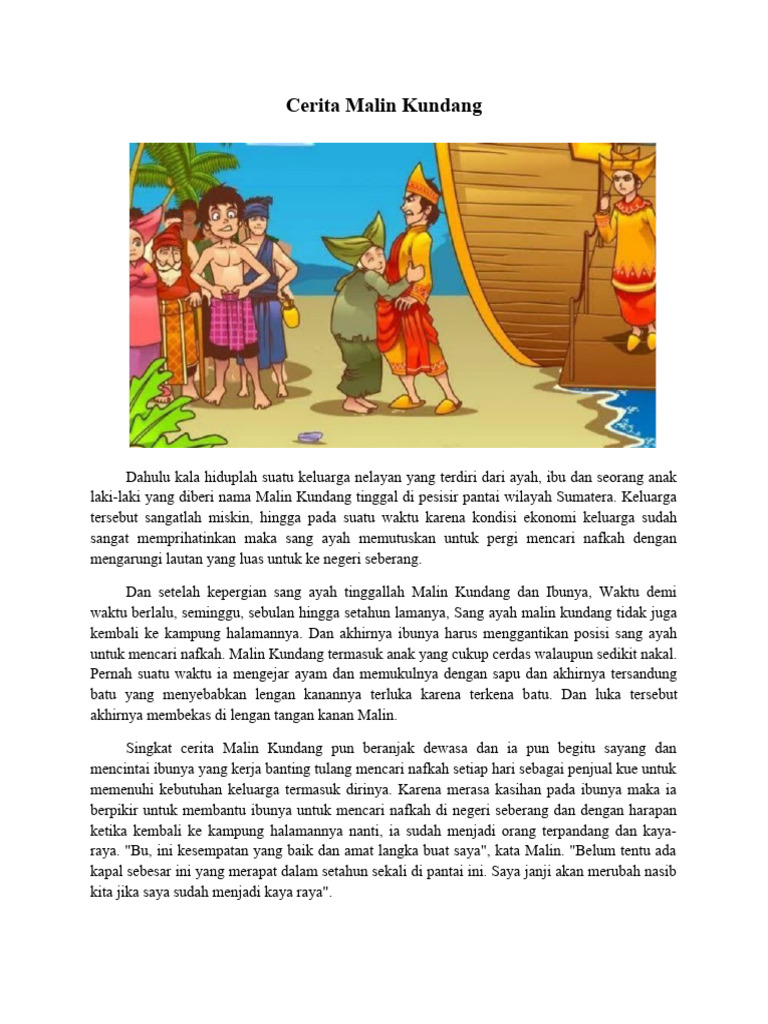 Cerita malin kundang pdf