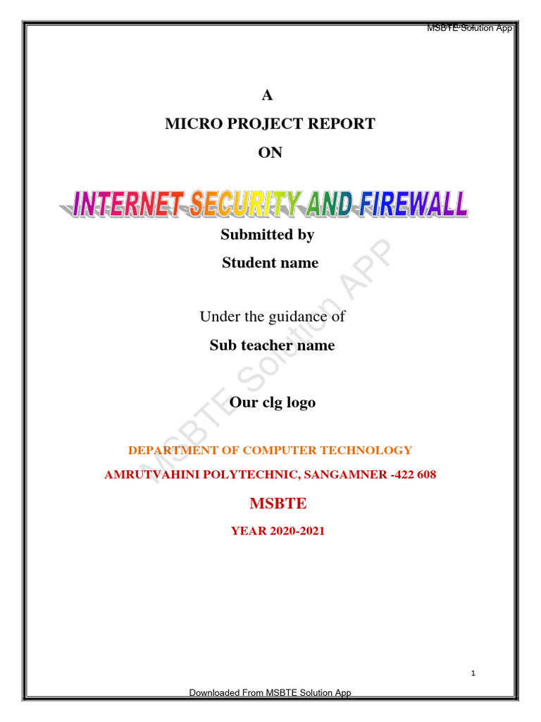 OSY Micro Project | PDF