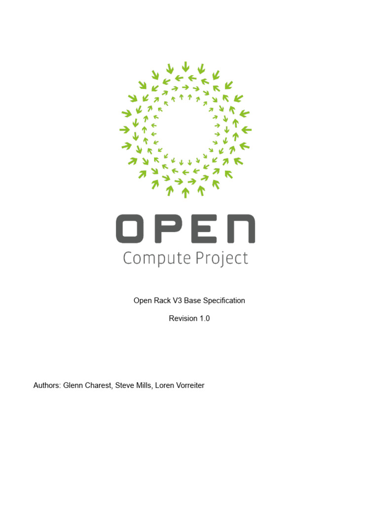 Open Rack Base Specification Version 3 | PDF