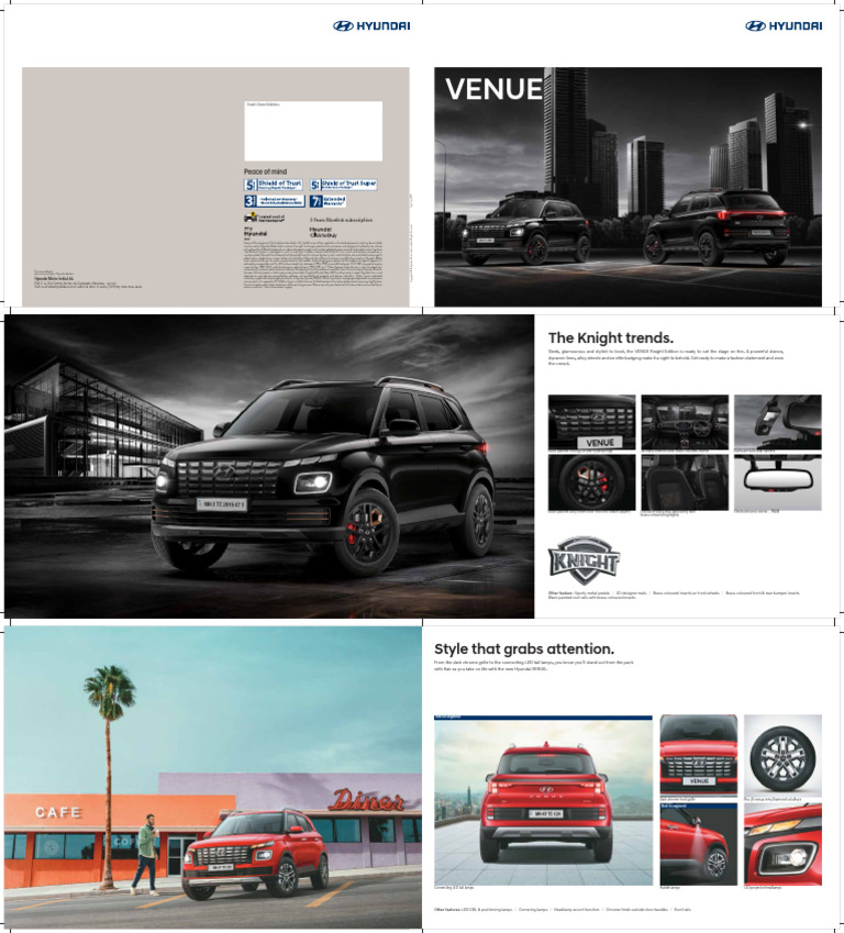 Hyundai Venue S Opt Knight Brochure | PDF | Manual Transmission ...