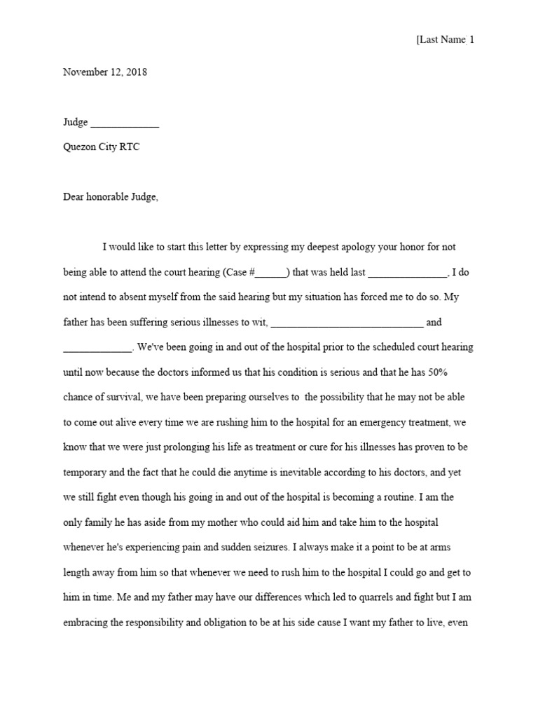 Letter of Explanation | PDF