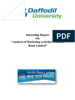 IR - Analysis of Marketing Activities of Janata Bank Limited