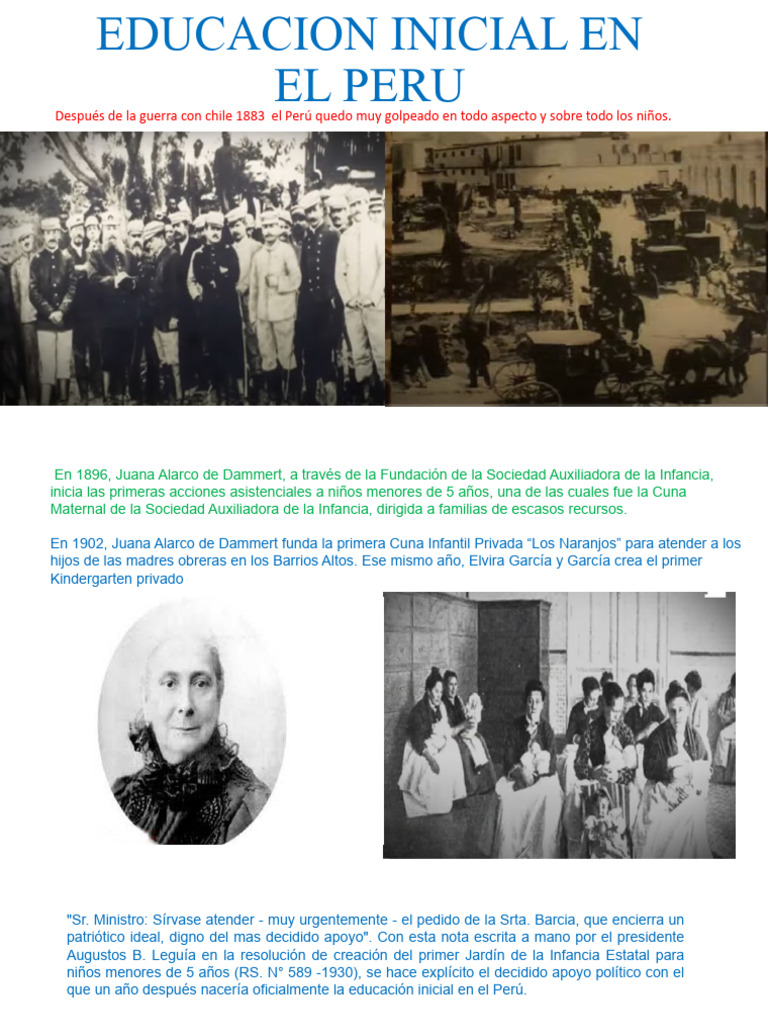 Historia de la Educación Inicial en Perú | PDF | Educación de la ...