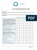 International Trauma Questionnaire PDF ITQ