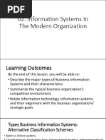 Information Systems in The Modern Organization