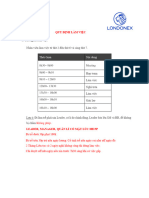 QUY ĐỊNH LÀM VIỆC LONDONEX 2023.