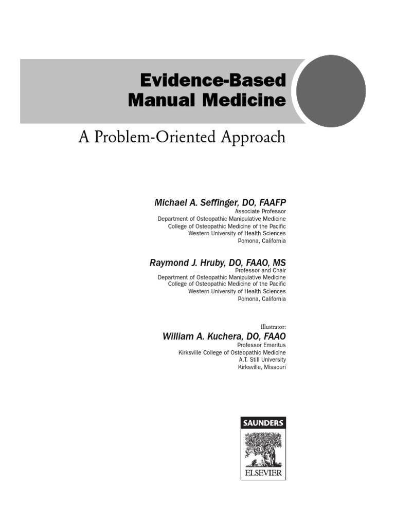 Evidence Based Manual Medicine A Problem Oriented Approach | PDF