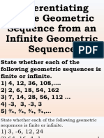 Differentiating Finite Geometric Sequence From An Infinite Geometric