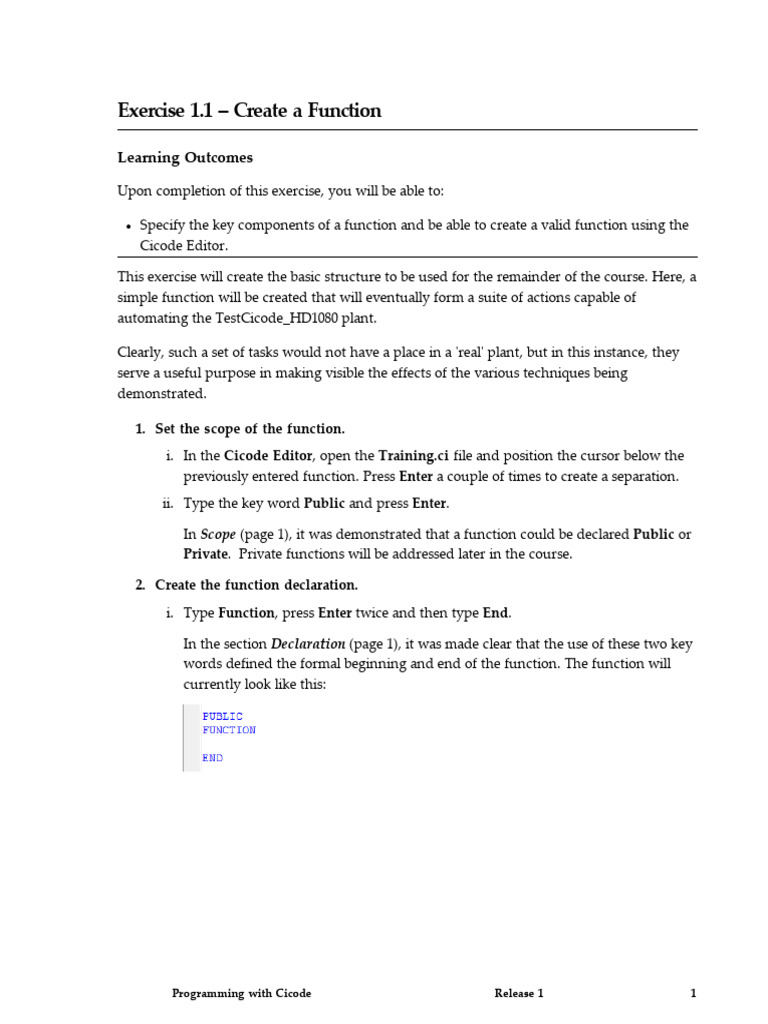 Create A Function | PDF