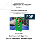 Funktionsstelle Operation Baulich-Funktionelle Anforderungen