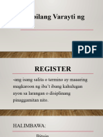 Register Bilang Varayti NG Wika KPKP