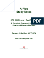 A-Plus Study Notes: CFA 2013 Level I Certification