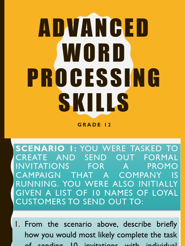 Advanced Word Processing Skills | PDF | Microsoft Word | Dialog Box