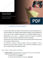 1 Materiales Sanitarios. Dotacion Sanitaria