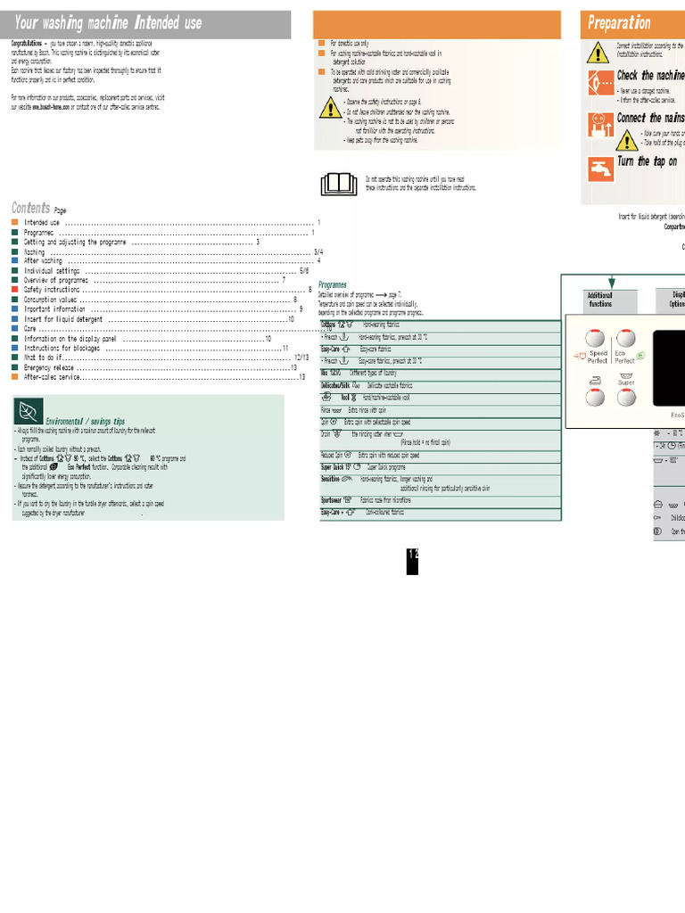 BOSCH Logixx 8 Eco PDF Washing Machine Laundry