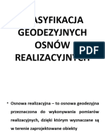 1 Klasyfikacja Geodezyjnych Osnów Realizacyjnych