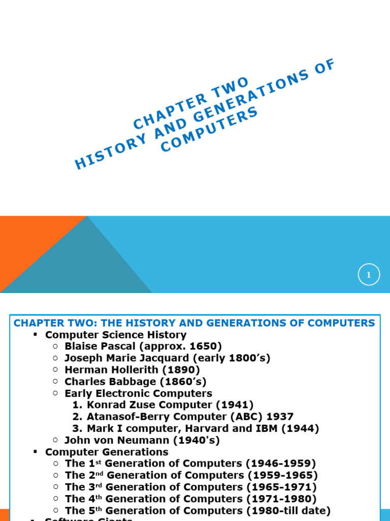 Chapter 2-The History and Generations of Computers | PDF | Integrated ...