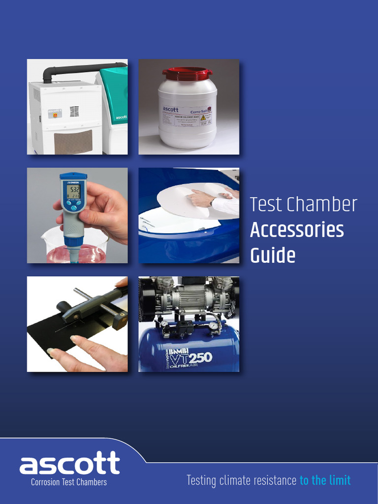 Ascott Test Chamber Accessories Guide | PDF | Humidity | Water